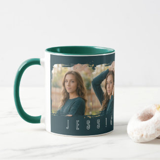 Junges Mädchen Collage-Typografie Tasse