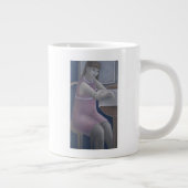 Junges Mädchen, das 2008 liest Jumbo-Tasse (Rechts)