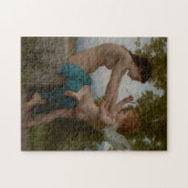Junges Mädchen, das gegen Eros Bouguereau Puzzle (Horizontal)
