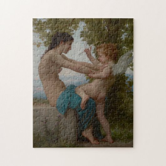 Junges Mädchen, das gegen Eros Bouguereau Puzzle (Vertikal)