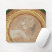 Junges Mädchen, das ihre Brust zusammendrückt Mousepad (Mit Mouse)