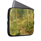 Junges Mädchen, das ihre Füße badet Laptopschutzhülle (Vorne Rechts)