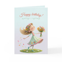 Junges Mädchen, das in der Frühlingsbrise gedeiht