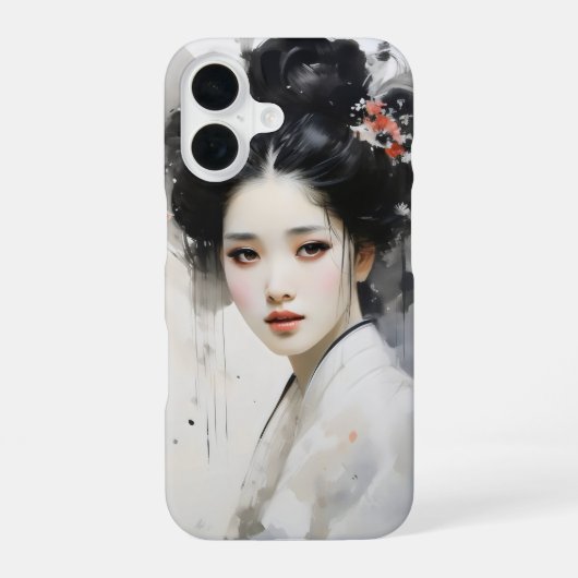 Junges Mädchen Geisha iPhone 16 Hülle (Rückseite)