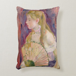 Junges Mädchen mit einem Fan, 1893 Zierkissen