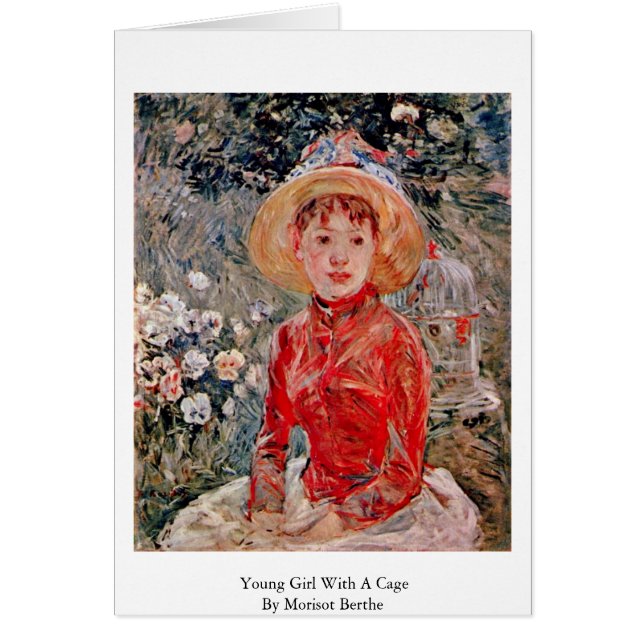 Junges Mädchen mit einem Käfig durch Morisot (Vorne)