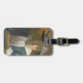 Junges Mädchen mit einer Flöte, c.1665-70 Gepäckanhänger (Vorderseite horizontal)