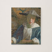 Junges Mädchen mit einer Flöte, c.1665-70 Puzzle (Vertikal)