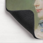 Junges Mädchen mit einer Katze Mousepad (Ecke)