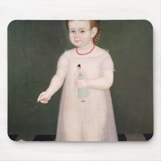 Junges Mädchen mit einer Puppe, 1838 Mousepad (Vorne)
