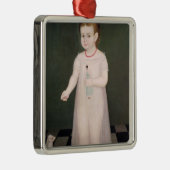 Junges Mädchen mit einer Puppe, 1838 Silbernes Ornament (Rechts)