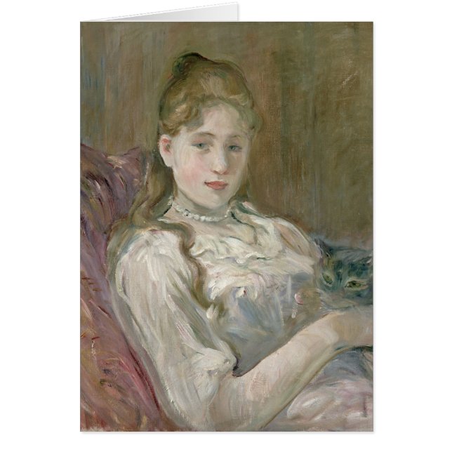 Junges Mädchen mit Katze, 1892 (Vorne)