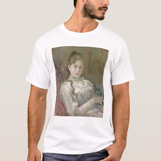 Junges Mädchen mit Katze, 1892 T-Shirt (Vorderseite)