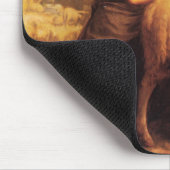 Junges Mädchen mit Lamm Mousepad (Ecke)