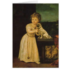 Junges Mädchen mit Mops
