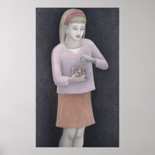 Junges Mädchen mit Süßigkeiten 2007 Poster