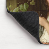 Junges Mädchen stehend in einem strickenden Mousepad (Ecke)