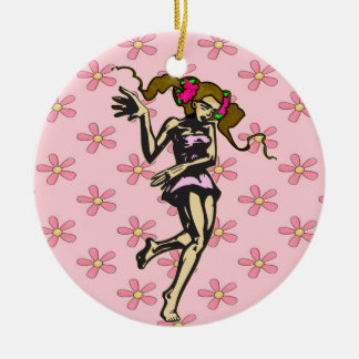 Junges Mädchen-Tänzer Keramik Ornament
