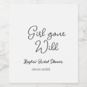 Junges Mädchen verwöhnt - Junggesellinnenabschied  Weinetikett (Einzelnes Label)