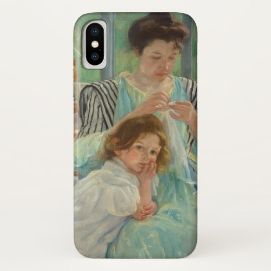 Junges Mutter-Nähen Case-Mate iPhone Hülle (Rückseite)