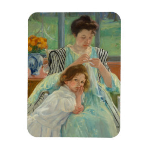 Junges Mutter-Nähen Magnet