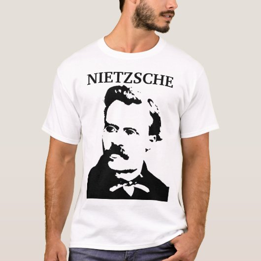 Junges Nietzsche Monochrom T-Shirt (Vorderseite)