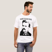 Junges Nietzsche Monochrom T-Shirt (Vorne ganz)