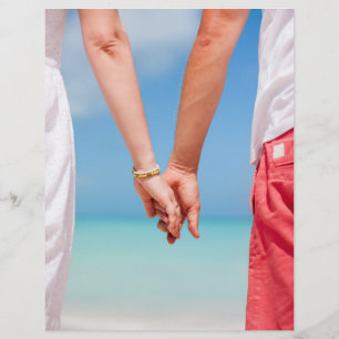 Junges Paar Händchen haltend Flyer