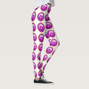 Junges Paar rosa Silhouette küssen sich gegenseiti Leggings