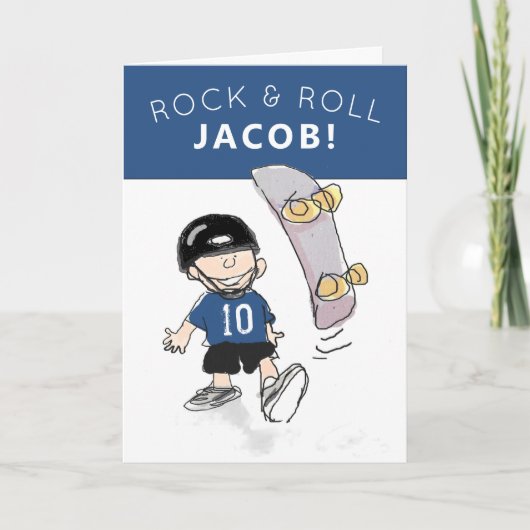 Junge's personalisierte Geburtstagkarte Karte (Vorderseite)