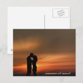 Junges romantisches Paar bei Sonnenuntergang, Post Postkarte (Vorne/Hinten)