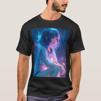Junges süßes Anime-Mädchen-Geschenk T-Shirt