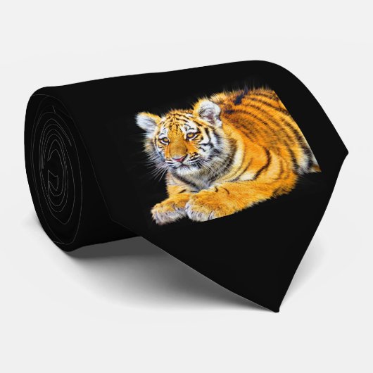 Junges Tiger-Stillstehen Krawatte (Gerollt)