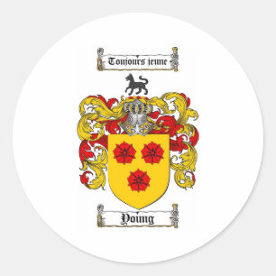 Junges Wappen/junges Familienwappen Runder Aufkleber
