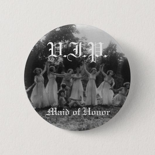 Jungfernhochzeitsfeier-Schmuck Button (Vorderseite)