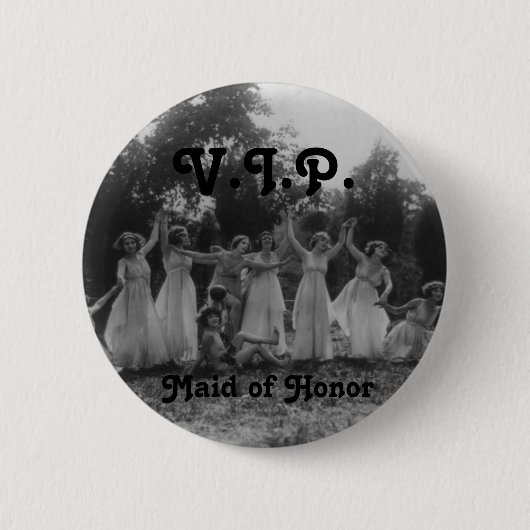 Jungfernhochzeitsfeier-Schmuck Button (Vorderseite)