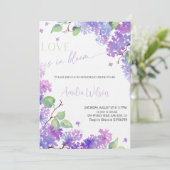 Jungfernparty im Zeichen blühender Liebe - Florale Einladung (Stehend Vorderseite)