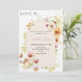 Jungfernparty im Zeichen blühender Liebe - Florale Einladung (Stehend Vorderseite)
