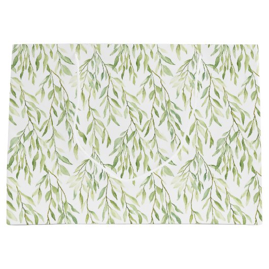 Jungfernschmaus mit grünen Blättern Große Geschenktüte (Vorderseite)