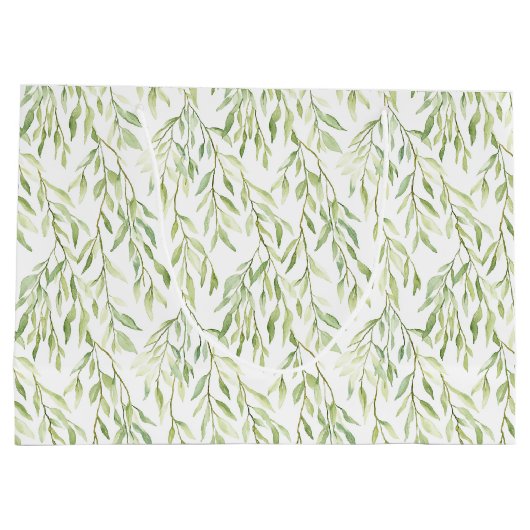 Jungfernschmaus mit grünen Blättern Große Geschenktüte (Rückseite)