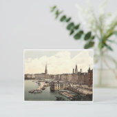 Jungfernsteig aus dem Norden, Hamburg, Deutschland Postkarte (Stehend Vorderseite)