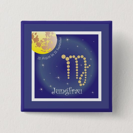 Jungfrau 23. August bis 23. September Buttons (Vorderseite)