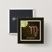 Jungfrau 23. August bis 23. September Buttons (Vorne & Hinten)