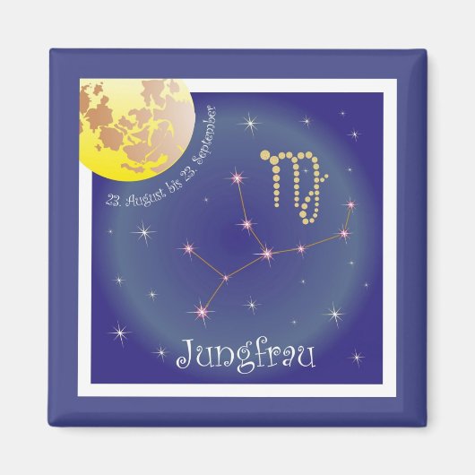 Jungfrau 23. August bis 23. September Magnet (Vorne)