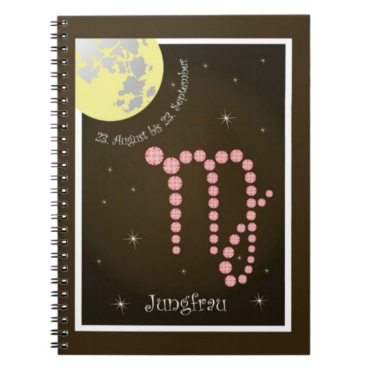 Jungfrau 23. August bis 23. September Mittenschaft Notizblock (Vorderseite)