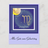 Jungfrau 23. August bis 23. September Postkarte (Vorderseite)