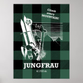 Jungfrau 4158 m Schweizer Alpen Bergsteigen Poster (Vorne)