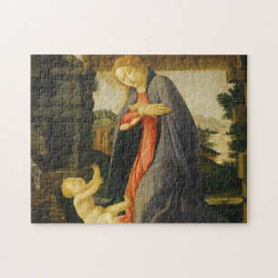 Jungfrau Adoring Child Sandro Botticelli Malerei Puzzle