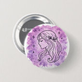 Jungfrau-Aszendent Button (Vorne & Hinten)