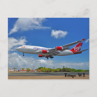 Jungfrau Atlantische Landung in Tobago Postkarte